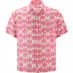 "PLAY" Petal Print Shirt S/S: Fushia