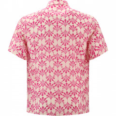 "PLAY" Petal Print Shirt S/S: Fushia