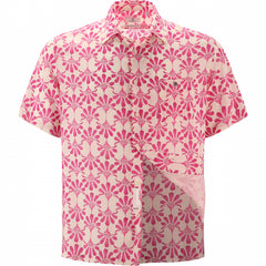 "PLAY" Petal Print Shirt S/S: Fushia