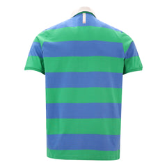 "PLAY" Wide Stripe Polo S/S: Field Green