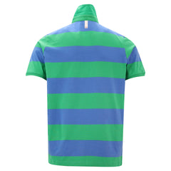 "PLAY" Wide Stripe Polo S/S: Field Green