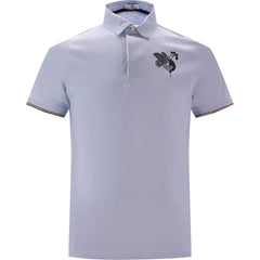 Le Coq Gaulois Polo S/S: Lt Blue