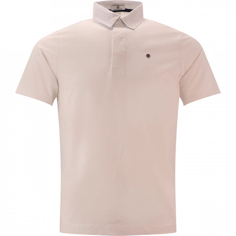 Contrast Undercollar Polo S/S: White