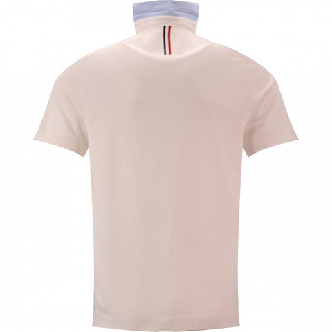 Contrast Undercollar Polo S/S: White