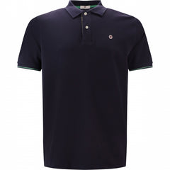 Printed Placket Polo S/S: Dk Navy