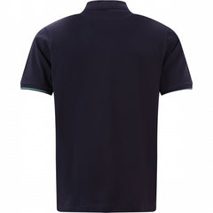 Printed Placket Polo S/S: Dk Navy