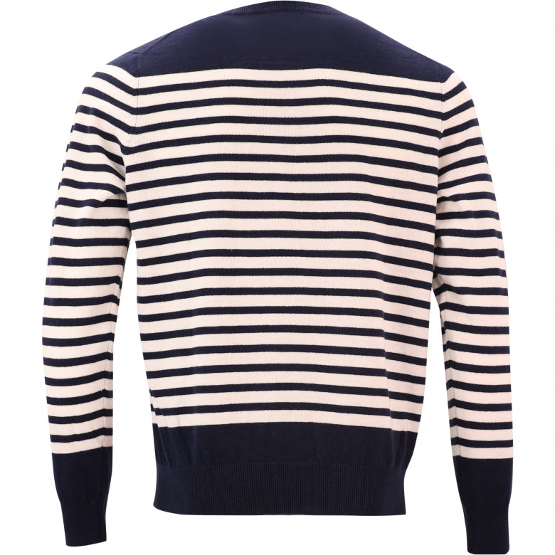Nautical Stripe Sweater L/S: Dk Navy