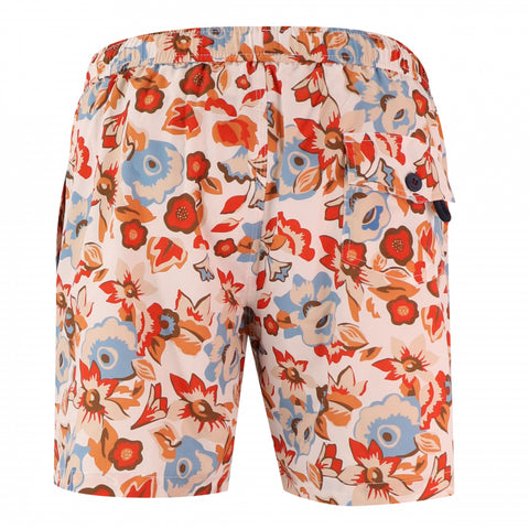 Floral Print Swim Short: Wood