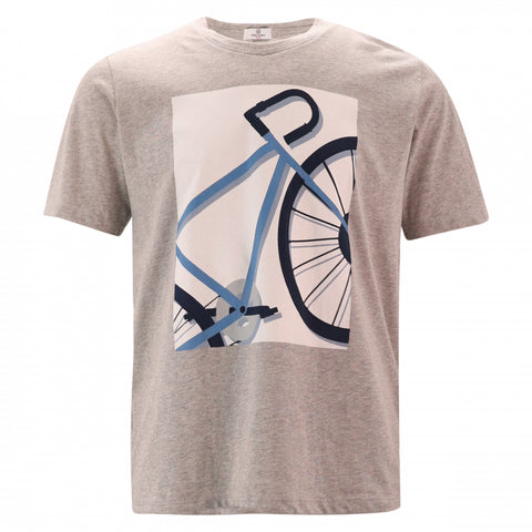 "PLAY" Cycling Graphic Tee S/S: Heather Grey