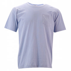 Pocket Crew Neck Slub Tee S/S: Lt Blue