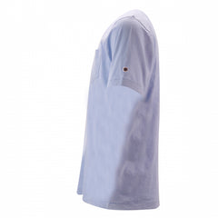 Pocket Crew Neck Slub Tee S/S: Lt Blue