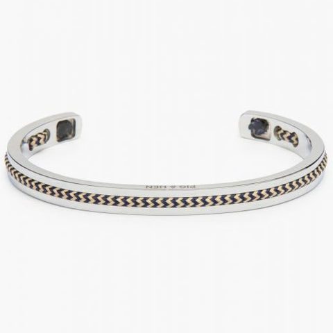 Navarch Cuff 6mm Bracelet ML: Navy-Sand