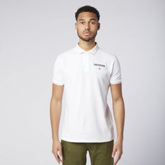 Floral Pocket Polo S/S: White