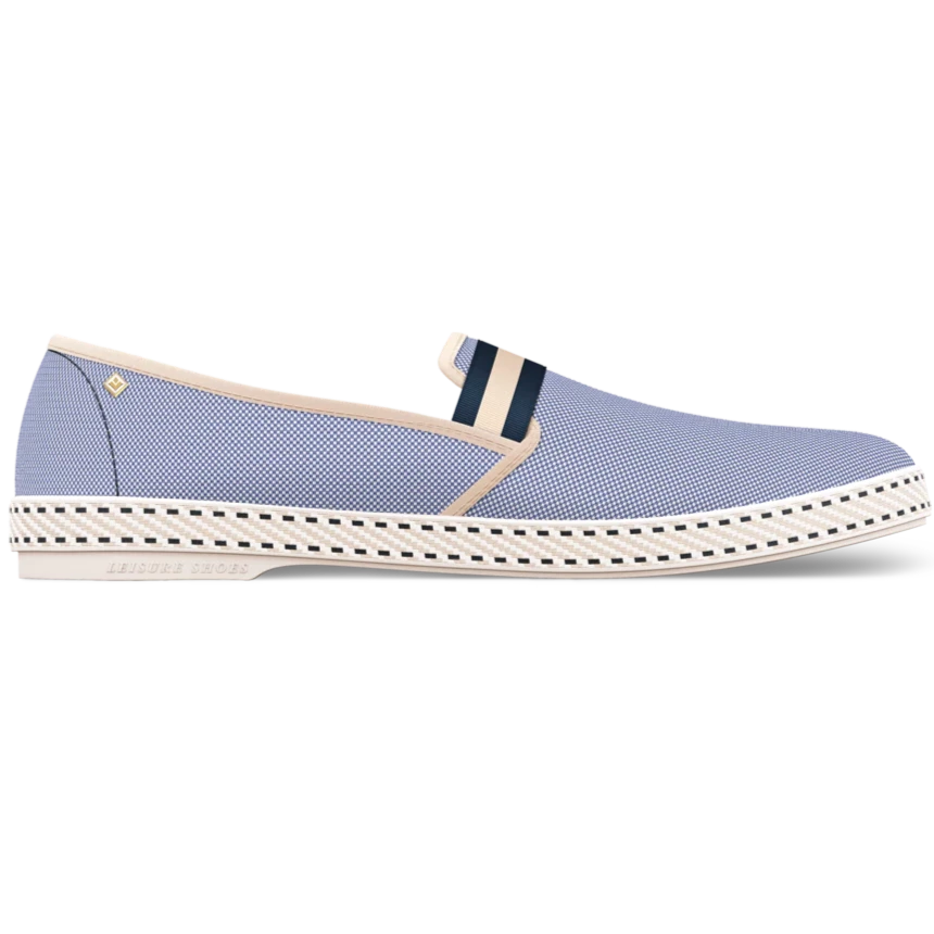 Oxford Cotton Slip-On: Bluish