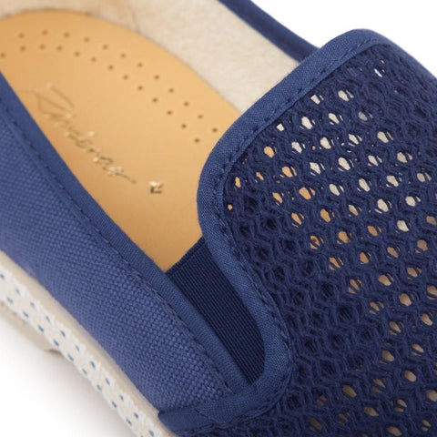 Classic Canvas & Mesh Slip-On: Blue