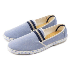 Oxford Cotton Slip-On: Bluish
