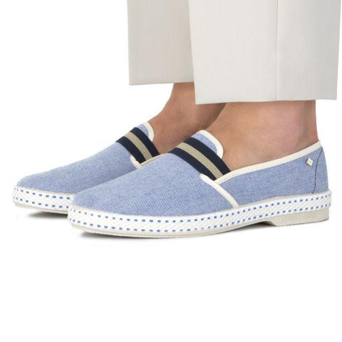 Oxford Cotton Slip-On: Bluish